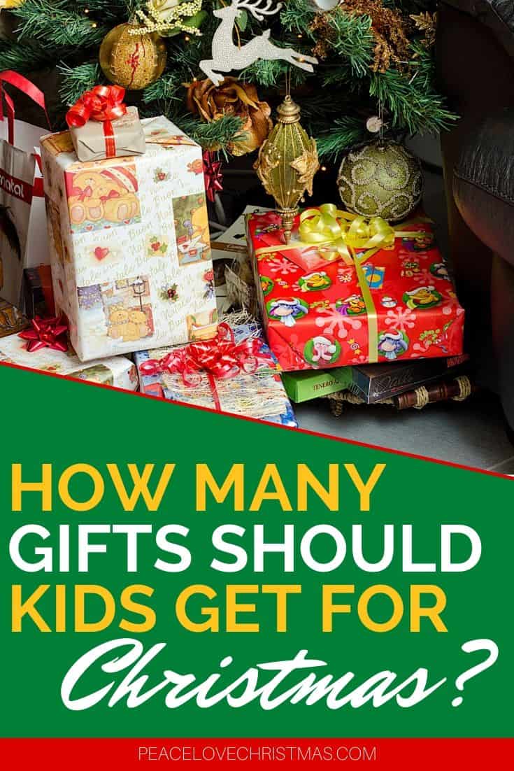 how many gifts should a child get for Christmas