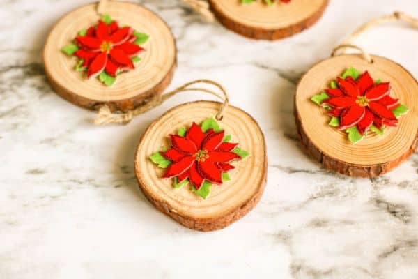 easy DIY Wood Slice Ornaments