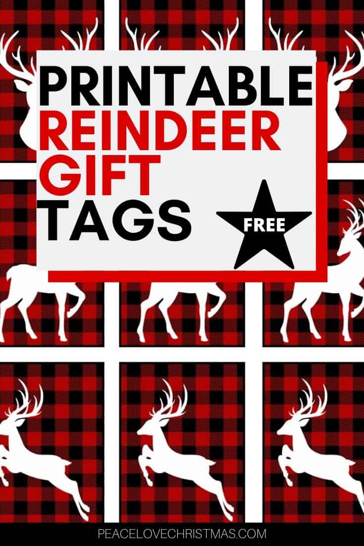 Free printable plaid Christmas gift tags