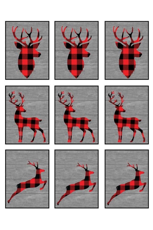 rustic plaid Christmas gift tags