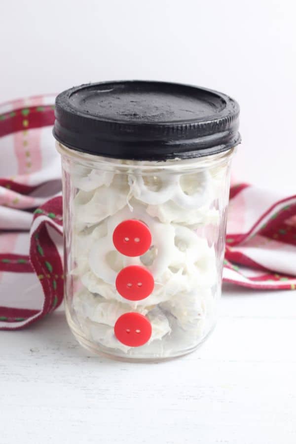 how to make snowman gift in a jar