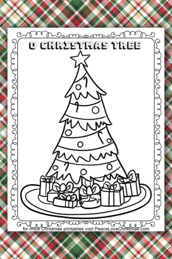 Printable Christmas Tree Coloring Page