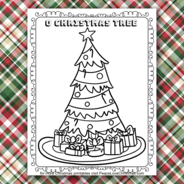 Printable Christmas Tree Coloring Page