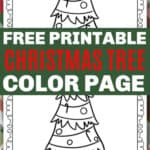 Printable Christmas Tree Coloring Page