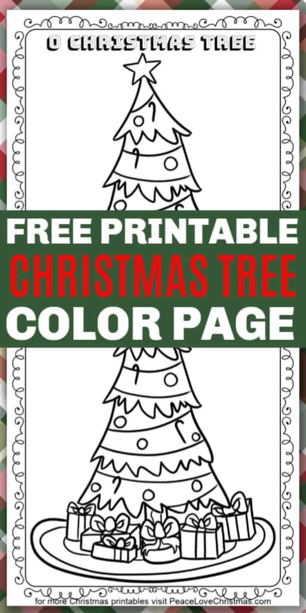 Printable Christmas Tree Coloring Page