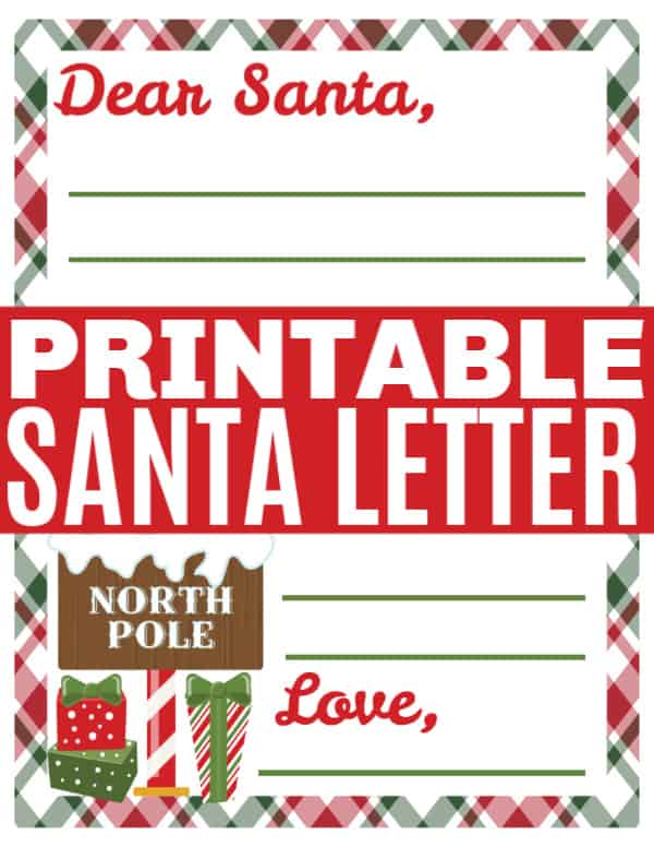 free Santa letter template