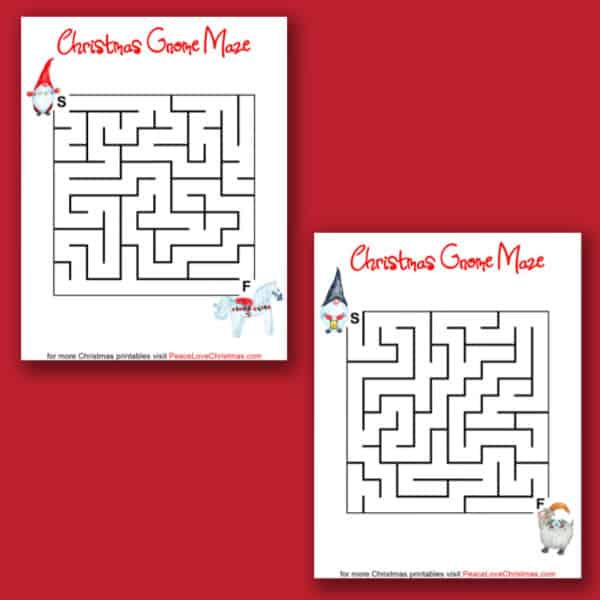 printable Christmas mazes 