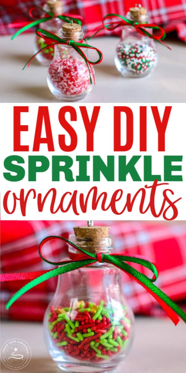 Easy DIY candy sprinkle ornaments