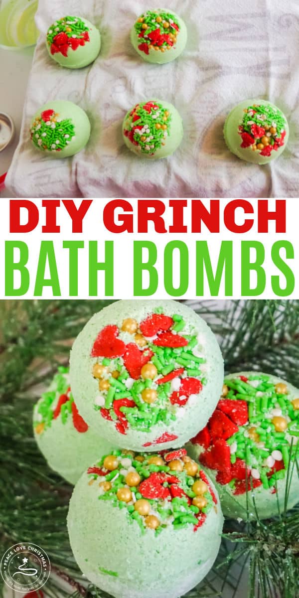 Grinch bath bombs