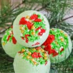 DIY Grinch bath bombs