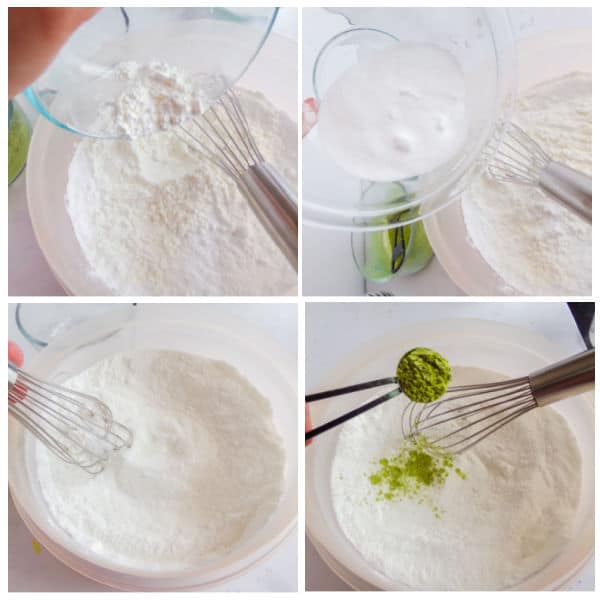 steps for making Grinch bath bombs