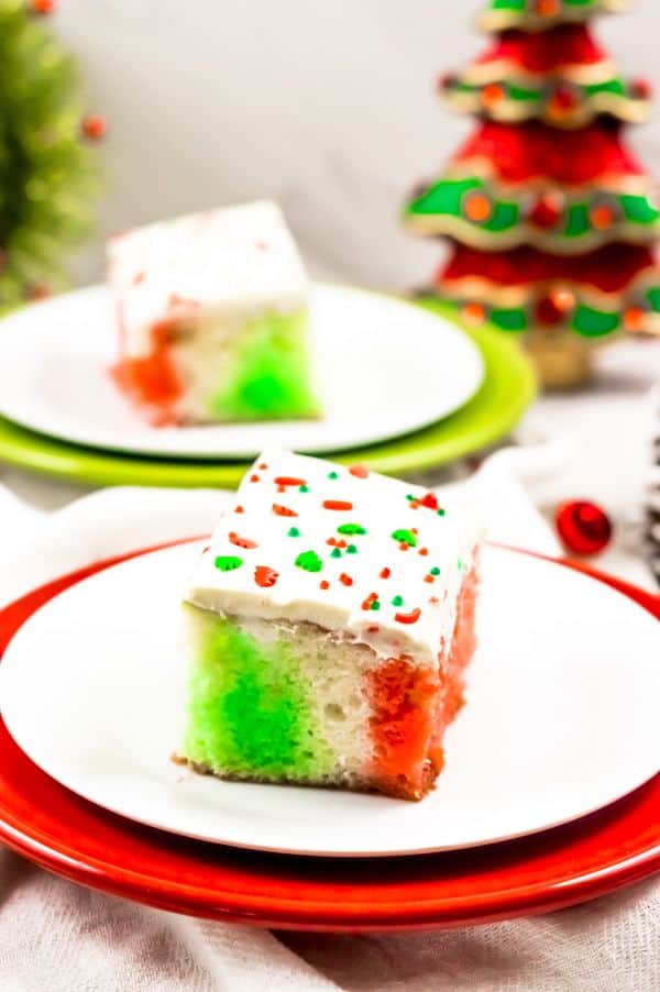 Christmas Jello Poke Cake