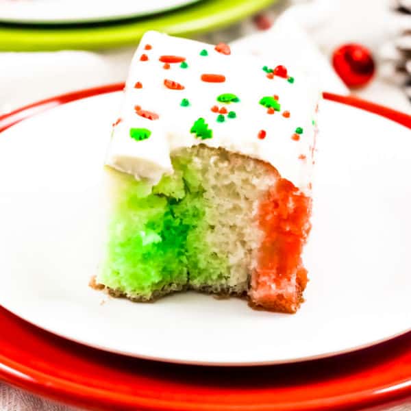 Christmas Jello Poke Cake