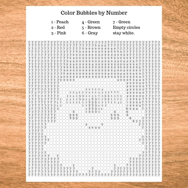 Santa Christmas Color by Number Printable