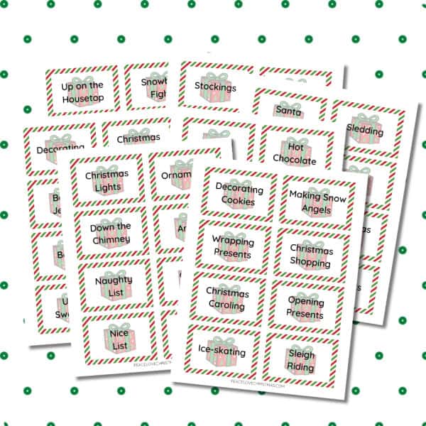 printable Christmas charades