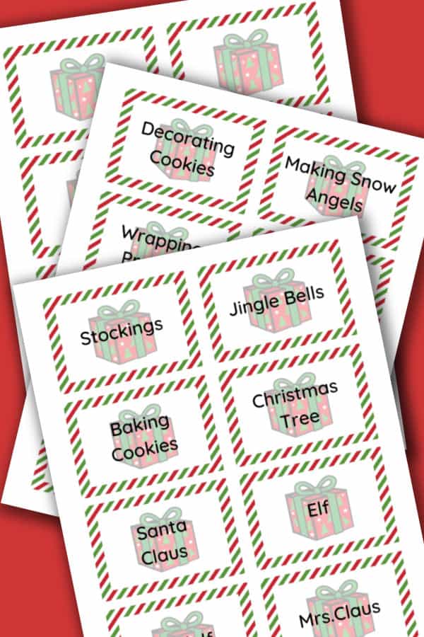 printable Christmas charades