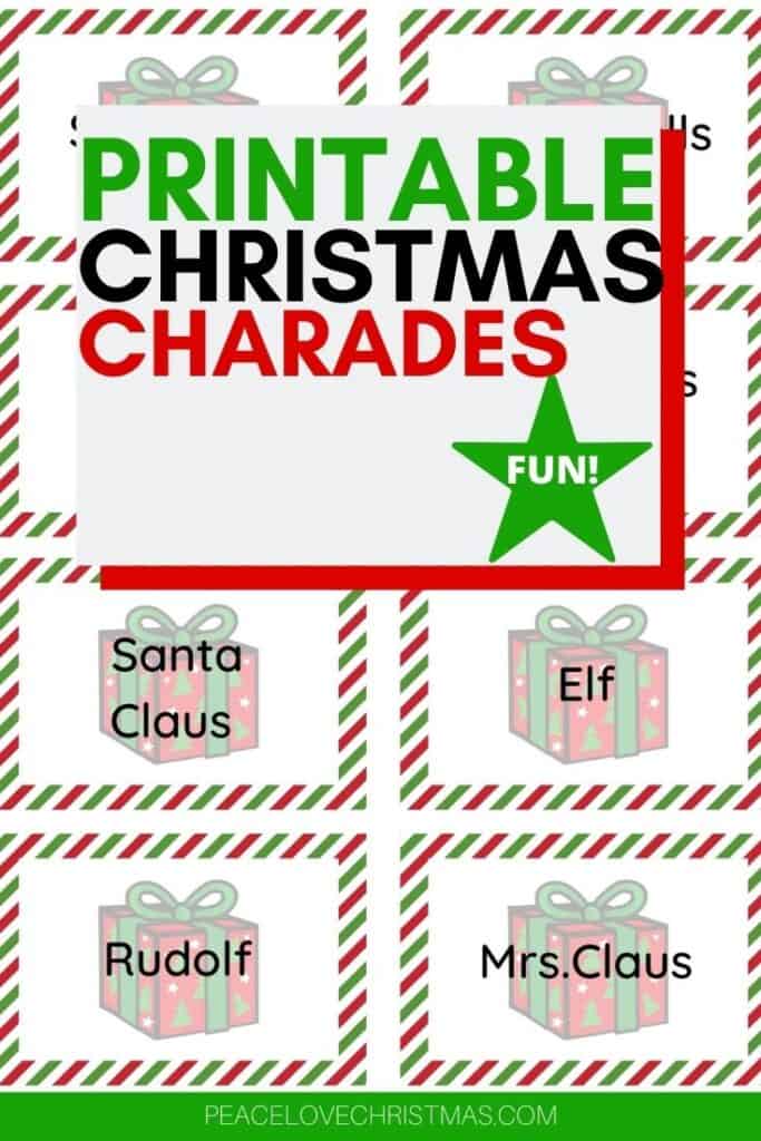 Printable Christmas Charades For Family Fun