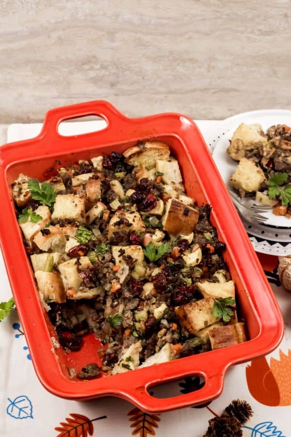 Easy Cranberry Sausage Stuffing