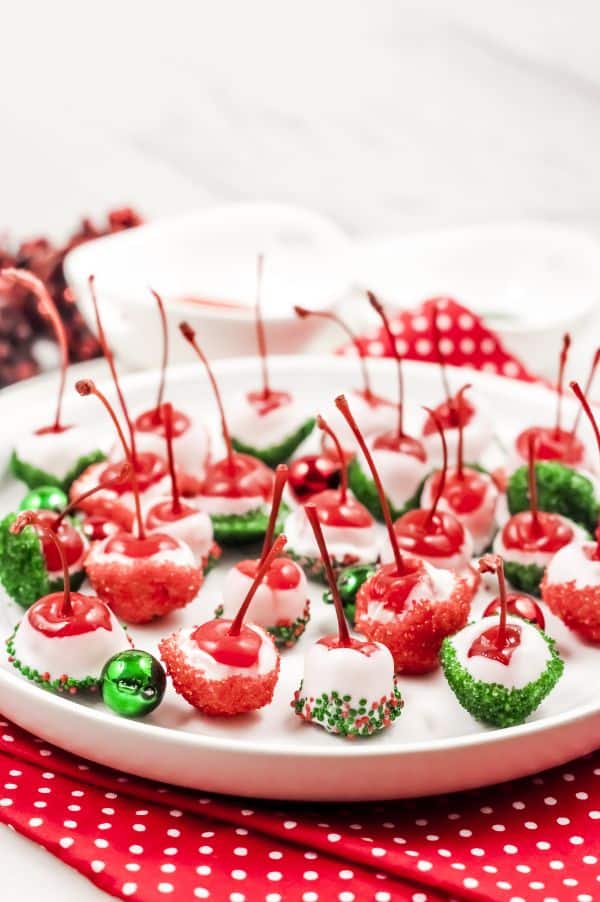 easy homemade Christmas Chocolate Covered Cherries