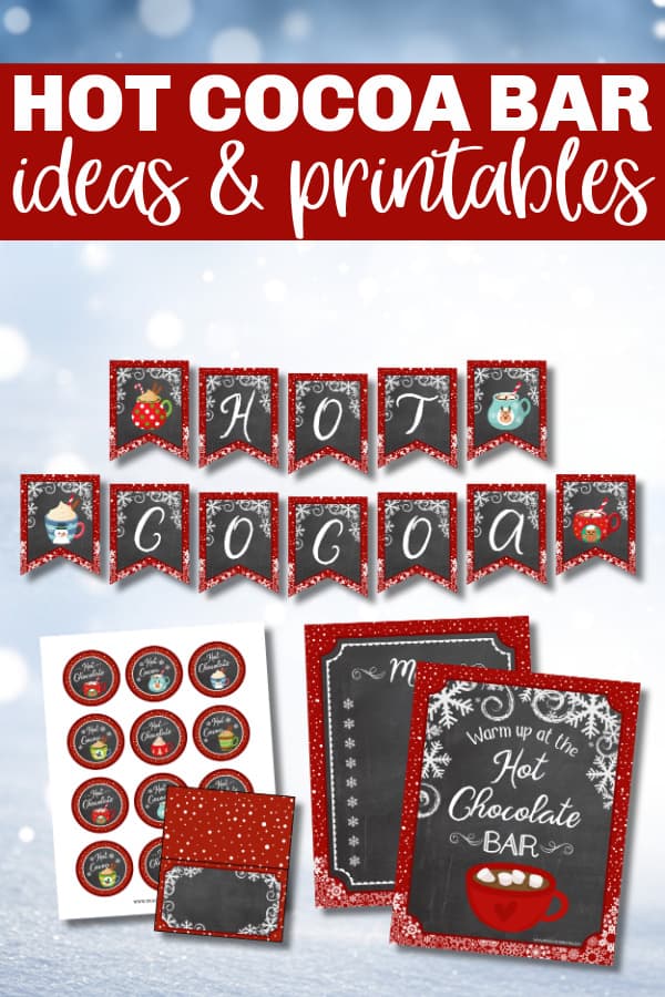 hot cocoa bar ideas and printables