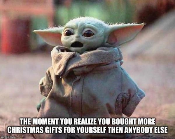 Baby Yoda Christmas Memes - shocked yoda face