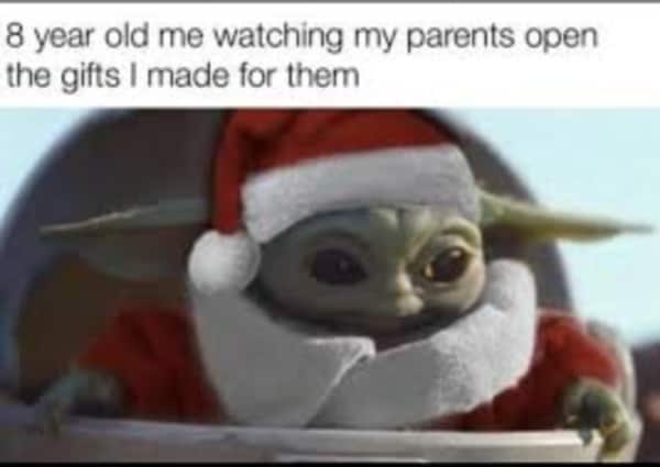 if baby yoda is wearing a Christmas hat he thinks it's Christmas and he did  not care🤣🤣🤣🤣😂😂😂🤣🤣🤣, @sanchezsilas12