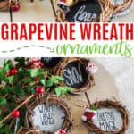 DIY Grapevine Wreath Ornaments