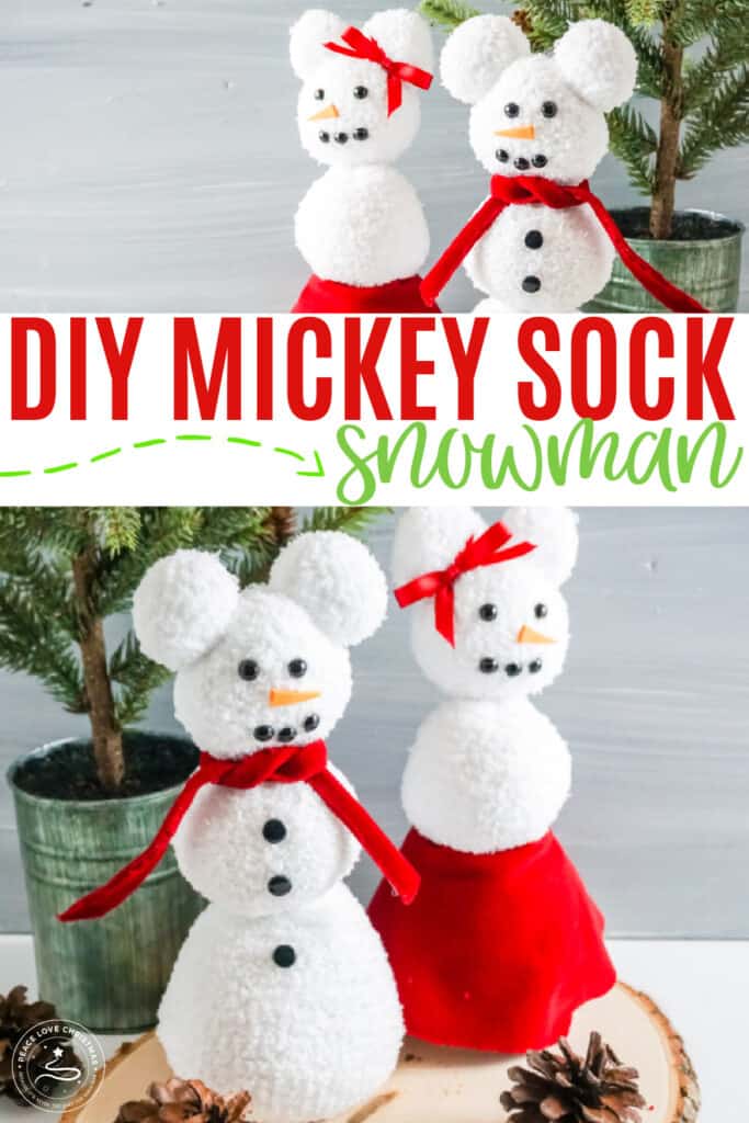 Mickey Sock Snowman