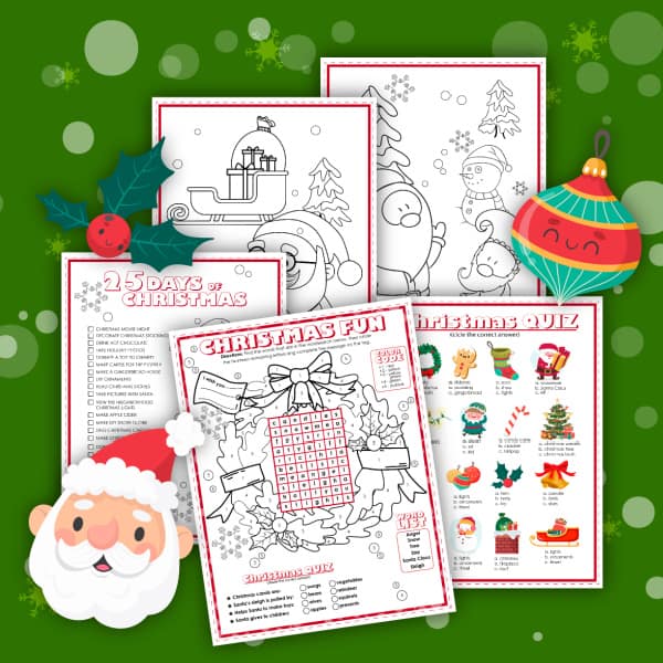 fun christmas sheets for kids