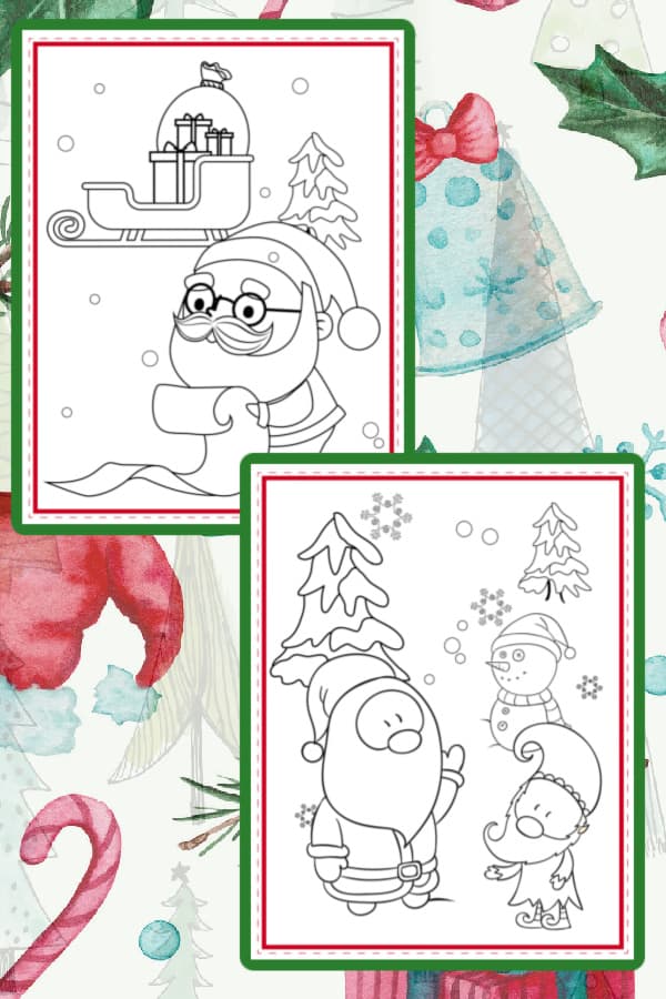 printable coloring christmas activity sheets