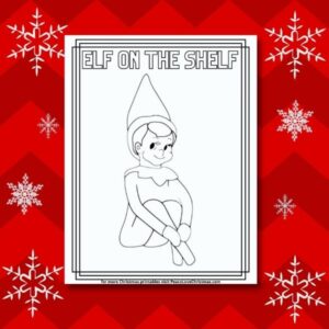 Elf on the Shelf Coloring Page