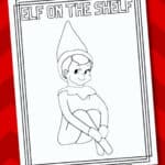 elf on the shelf coloring page