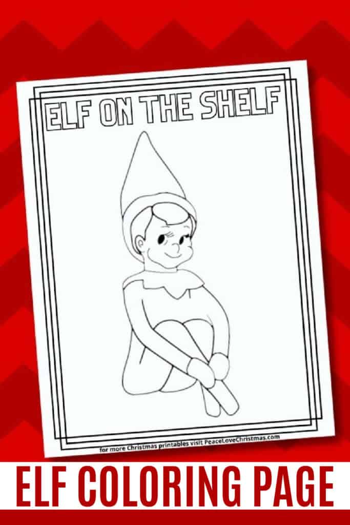 elf on the shelf coloring page