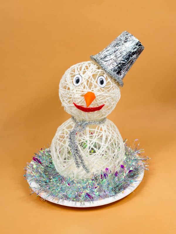 snowman made from string