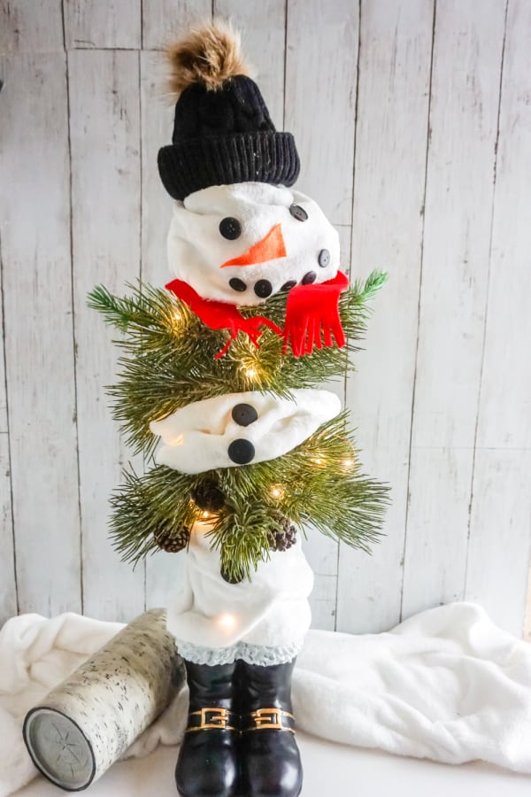 small christmas tree snowman