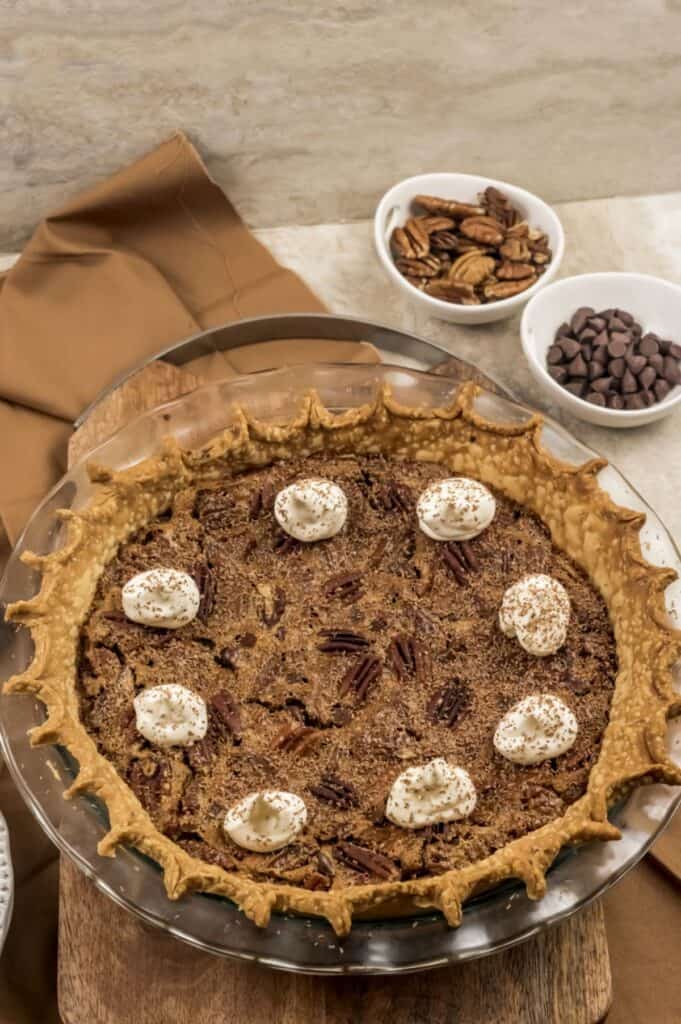 whole chocolate pecan pie