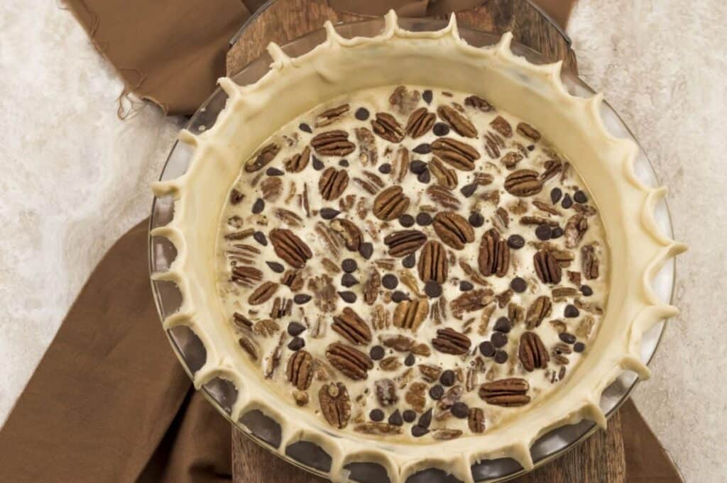 Filling for chocolate pecan pie