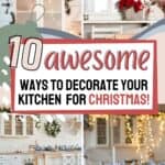 how to decorate kitchen cabinets for Christmas