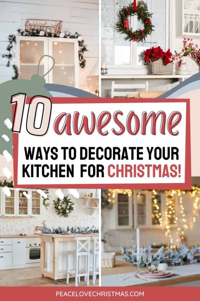 how to decorate kitchen cabinets for Christmas