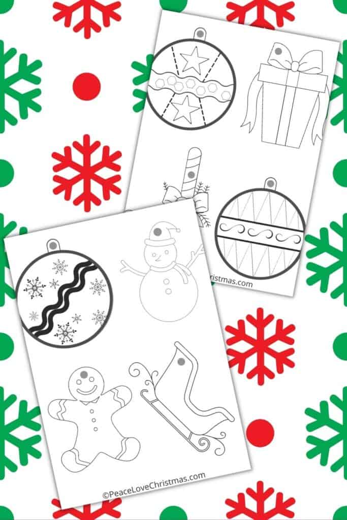 christmas ornament made with templates