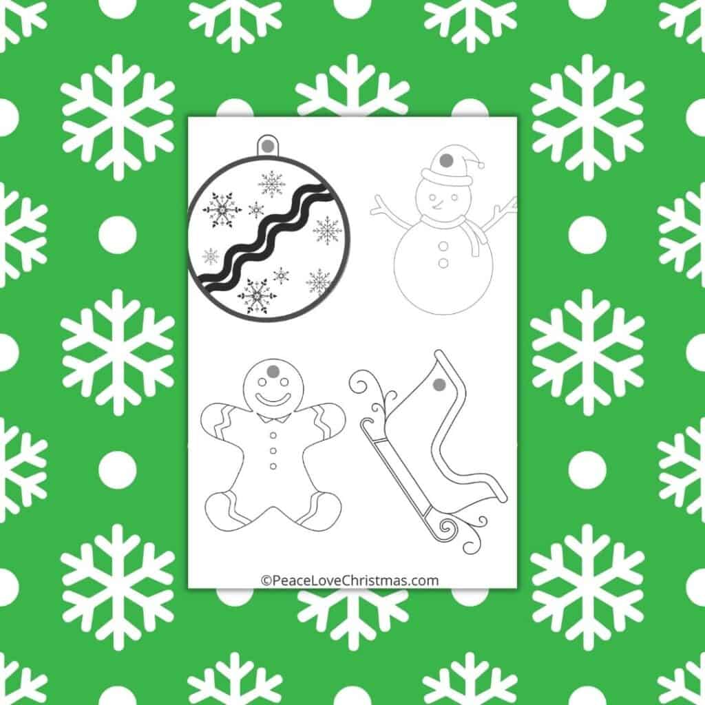 printable paper christmas ornaments for kids