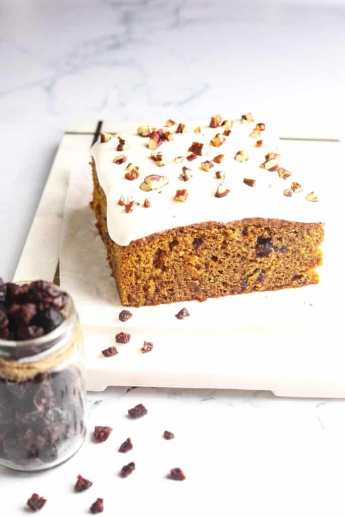 pumpkin cranberry cake