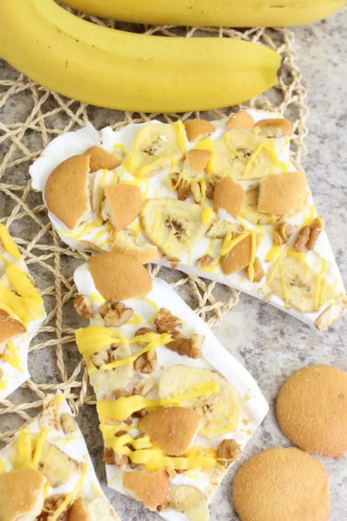 Pudding Bark with bananas