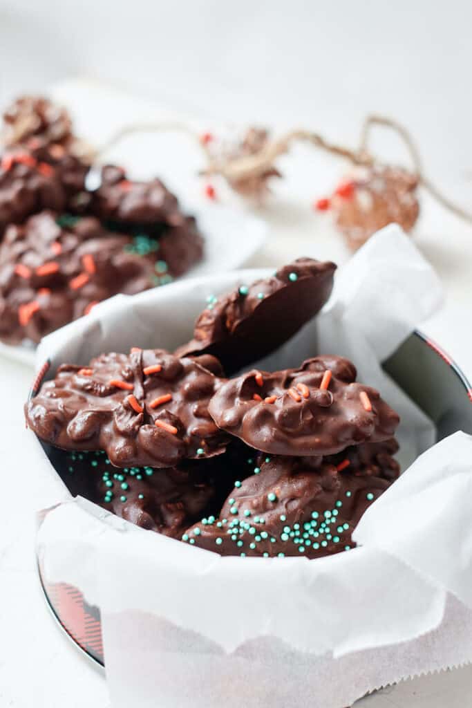 christmas candies in a bowl