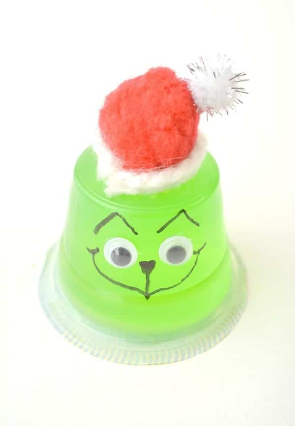 Jello Snack Cup designed as Grinch