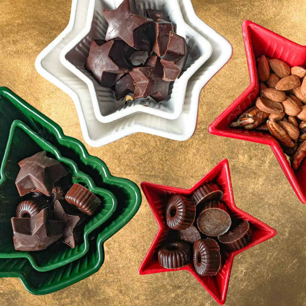 chocolate candies and nuts