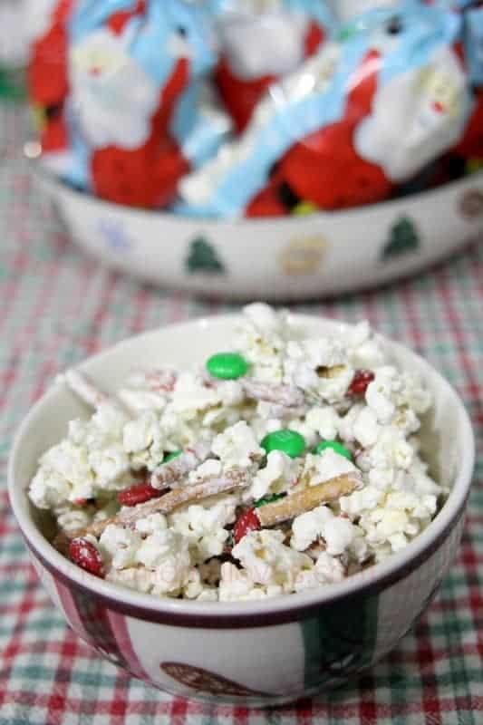 bowl of mixed snacks