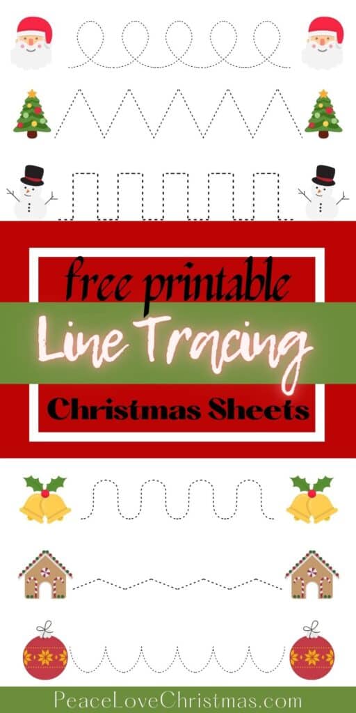 Free Printable Line Tracing Christmas Sheets Pin