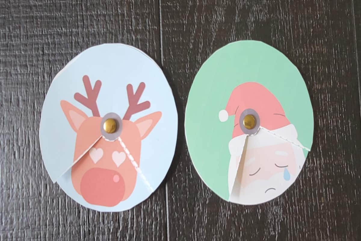 Free Printable Christmas Emotions Spinners