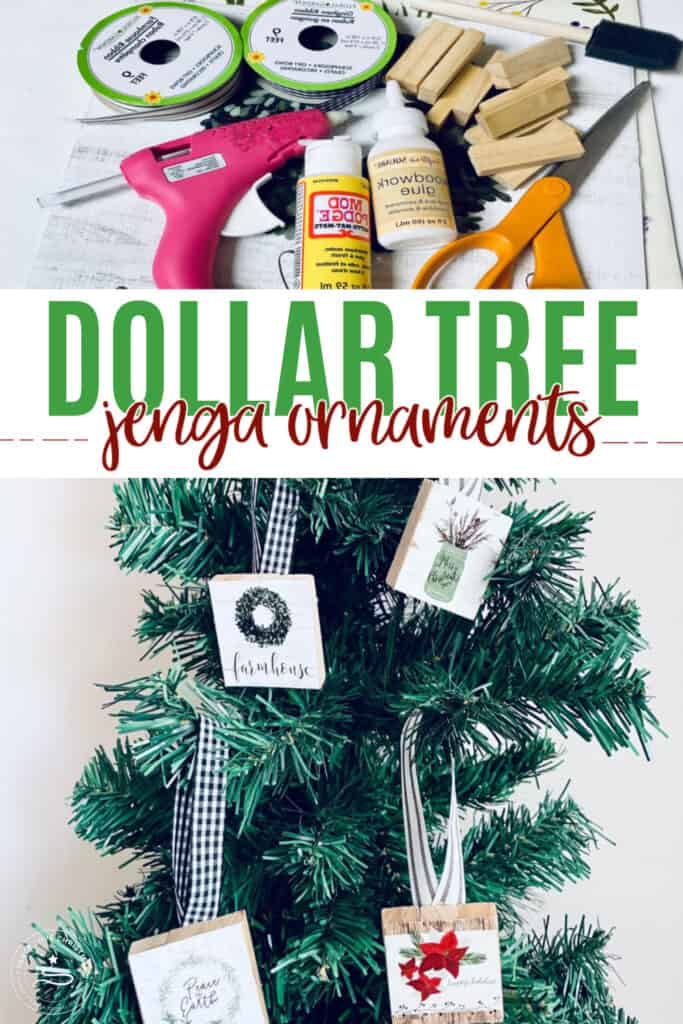 dollar tree jenga ornaments pin